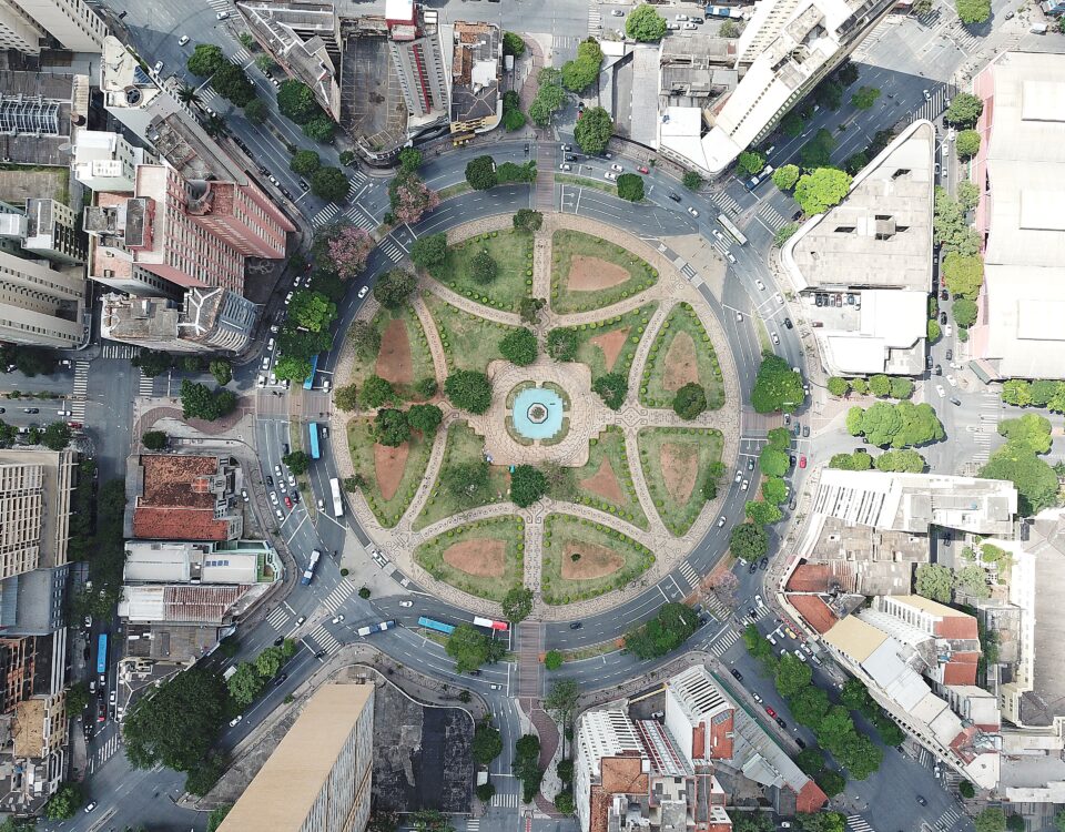 aerial photo of city